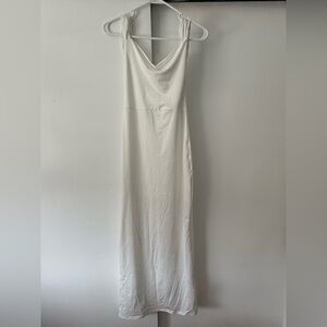 White Satin Midi Dress - Medium